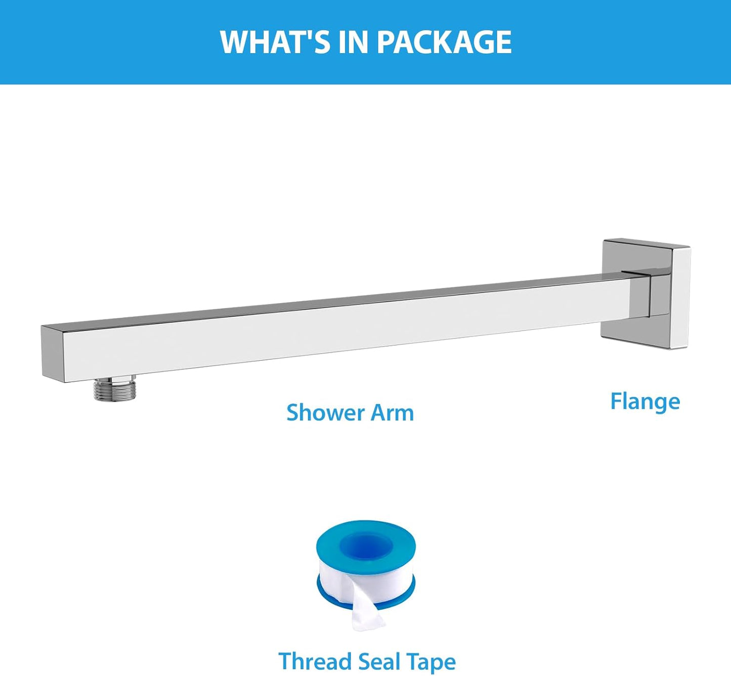 Lordear 16" Stainless Steel Wall Mounted Standpipe Shower Extension Arm  from Lordear