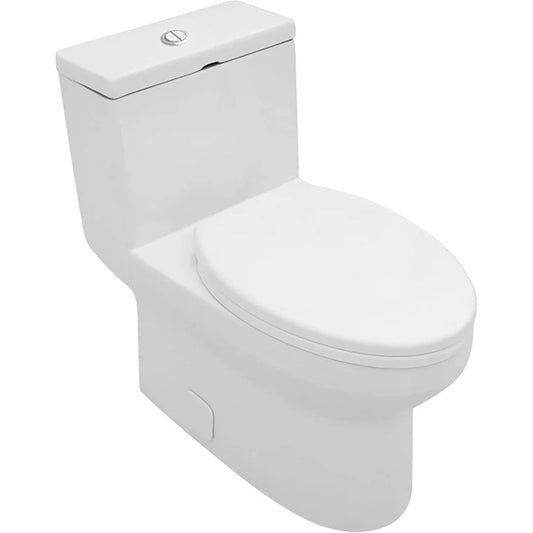 Lordear White Ceramic Floor Mounted Push Button One Piece Elongated Bidet Toilet with Comfort Soft Seat  from Lordear