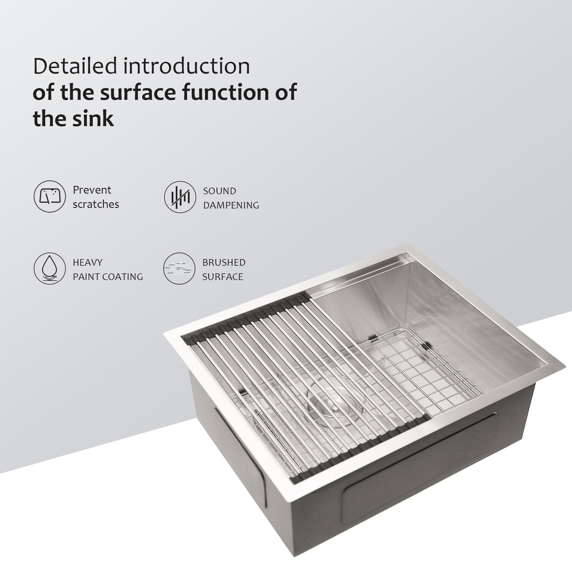 Lordear 23" Stainless Steel Undermount Single Bowl Workstation Kitchen Sink  from Lordear