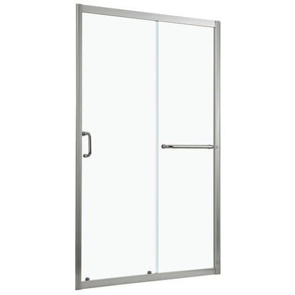 Lordear 60" W x 72" H Tempered Glass Frameless Bypass Sliding Frame Bathroom Clear Shower Door  from Lordear