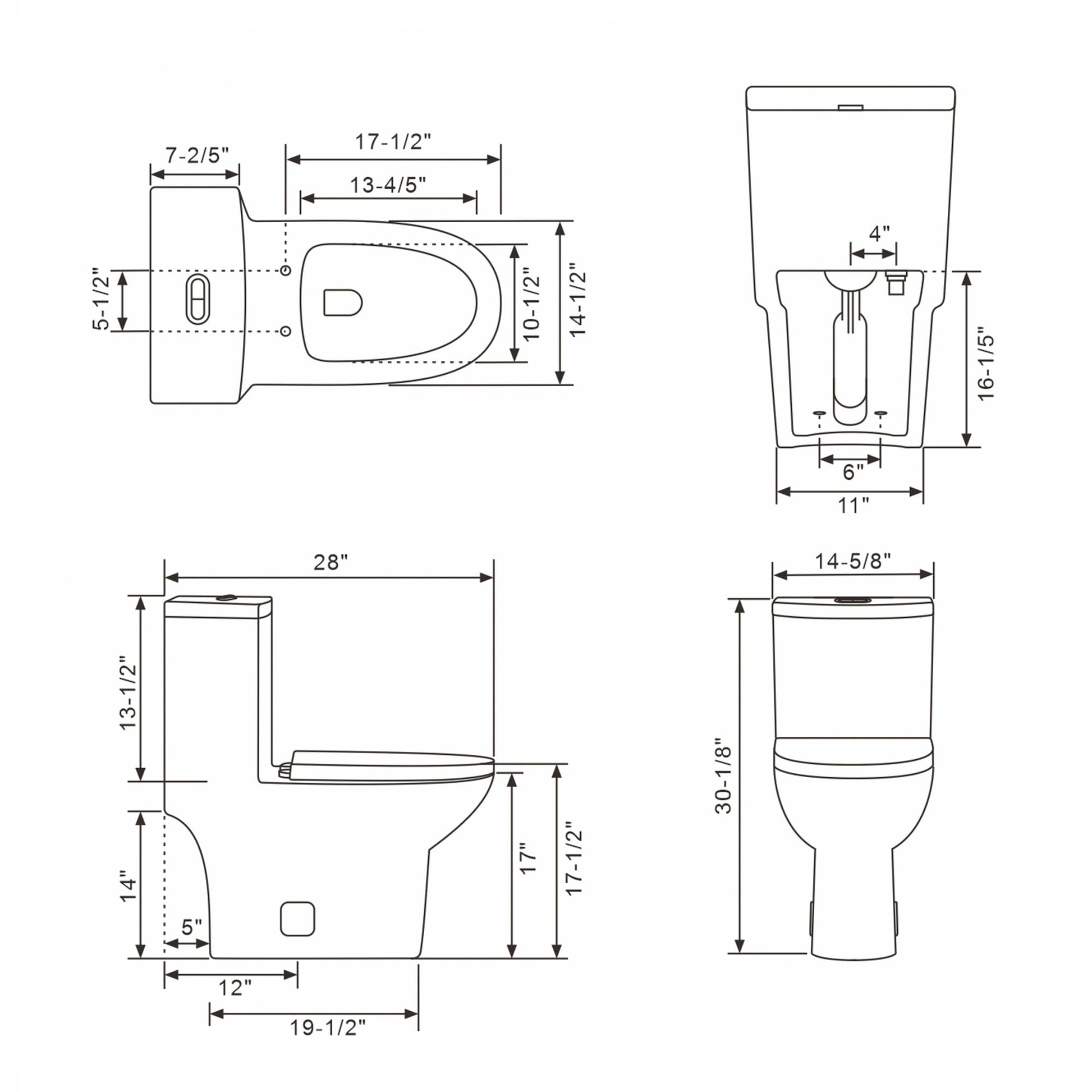 Lordear White Ceramic Elongated Floor One Piece Bidet Toilet  from Lordear