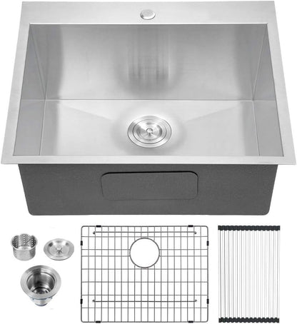 Lordear Stainless Steel Drop-in Single Bowl Deep Laundry Utility Sink  from Lordear