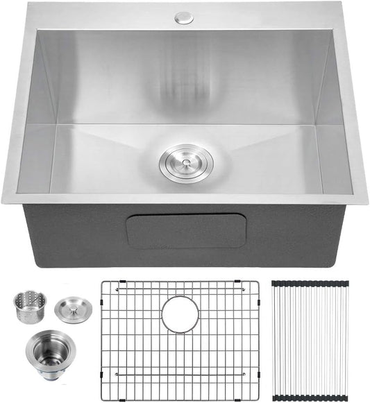 Lordear Stainless Steel Drop-in Single Bowl Deep Laundry Utility Sink  from Lordear