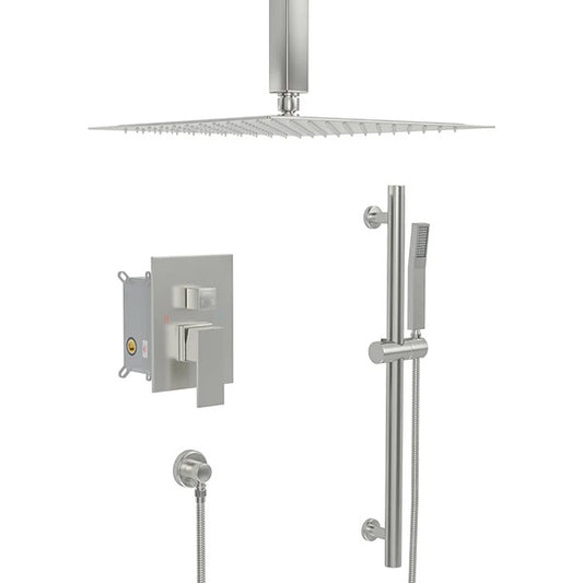 Lordear 16" Stainless steel Square Ceiling Mounted Rain Shower Head with Handheld Shower  from Lordear