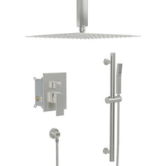 Lordear 16" Stainless steel Square Ceiling Mounted Rain Shower Head with Handheld Shower  from Lordear