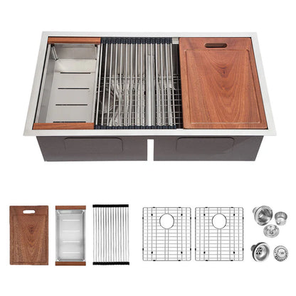 Lordear 30" x 19" Stainless Steel Undermount Workstation Kitchen Sink  from Lordear