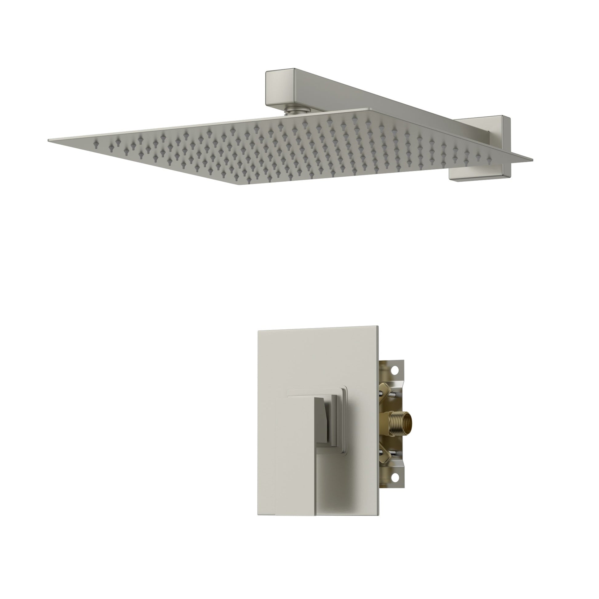 Lordear 12" Stainless Steel Wall Mount Square Rainfall Shower Head  from Lordear