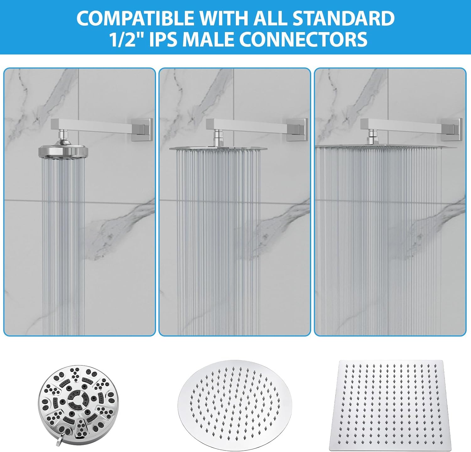 Lordear 16" Stainless Steel Wall Mounted Standpipe Shower Extension Arm  from Lordear