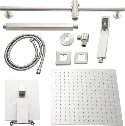 Lordear 16" Stainless steel Square Ceiling Mounted Rain Shower Head with Handheld Shower  from Lordear