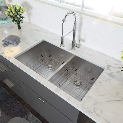 Lordear 36" Stainless Steel Undermount 50/50 Double Bowl Kitchen Sink  from Lordear