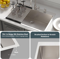 Lordear Stainless Steel Drop-In Single Bowl Kitchen Sink  from Lordear