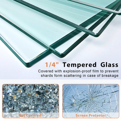 Lordear Tempered Glass Frameless Neo-Round Double Sliding Clear Bathroom Shower Door  from Lordear