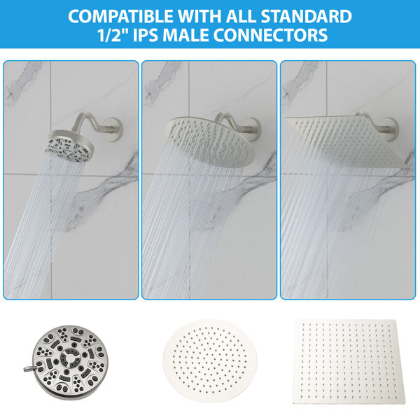 Lordear 8" Stainless Steel Wall Mounted Extension Shower Arm  from Lordear