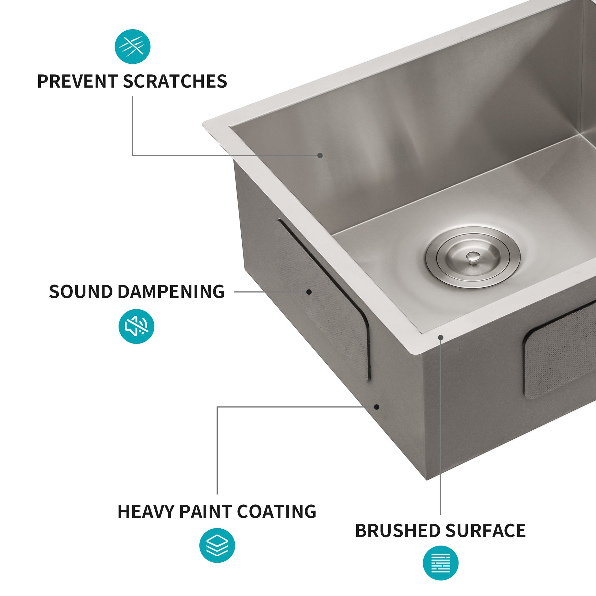 Lordear 23" x 18" Stainless Steel Undermount Bar Sink  from Lordear