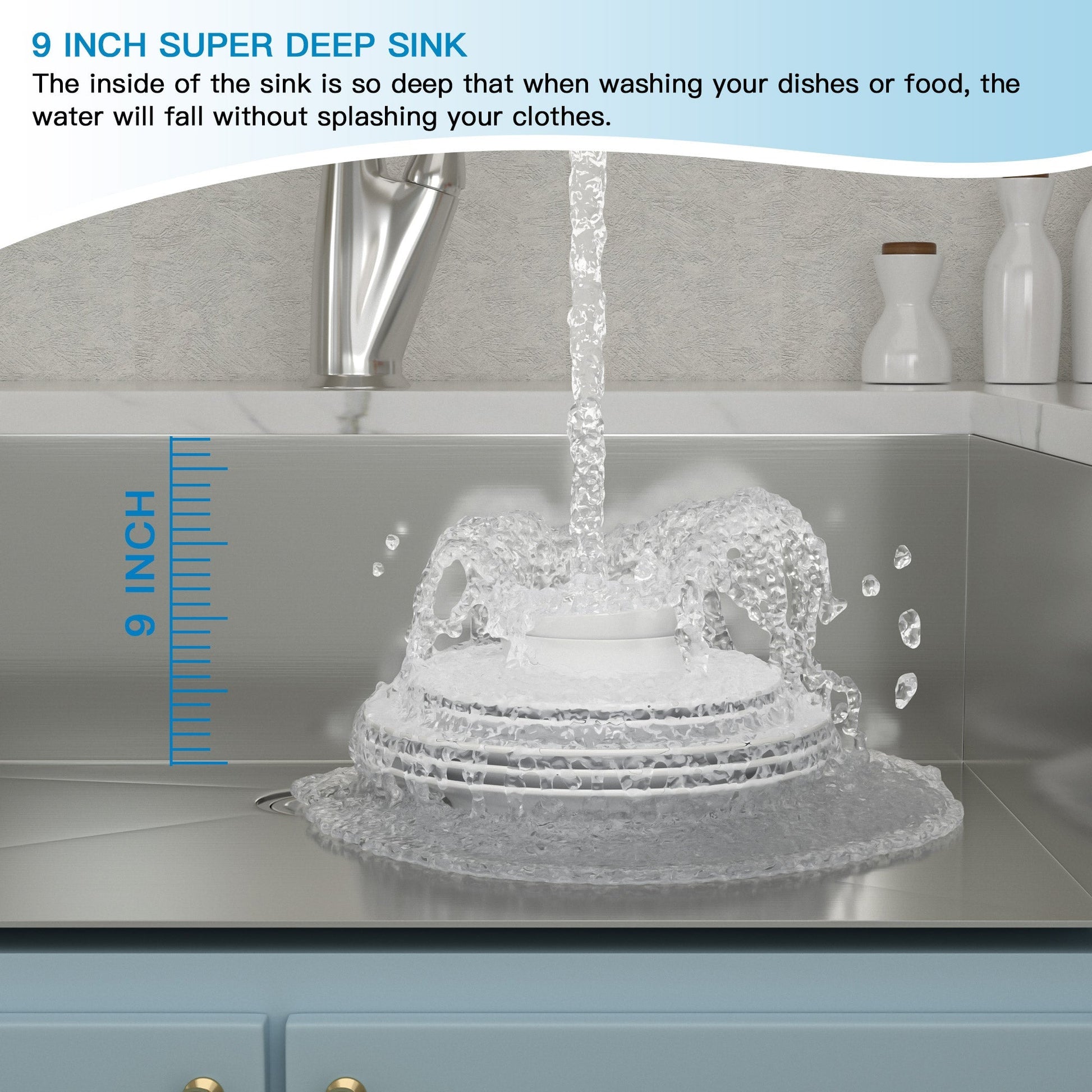 Lordear 32" Stainless Steel Undermount 50/50 Double Bowl Kitchen Sink  from Lordear