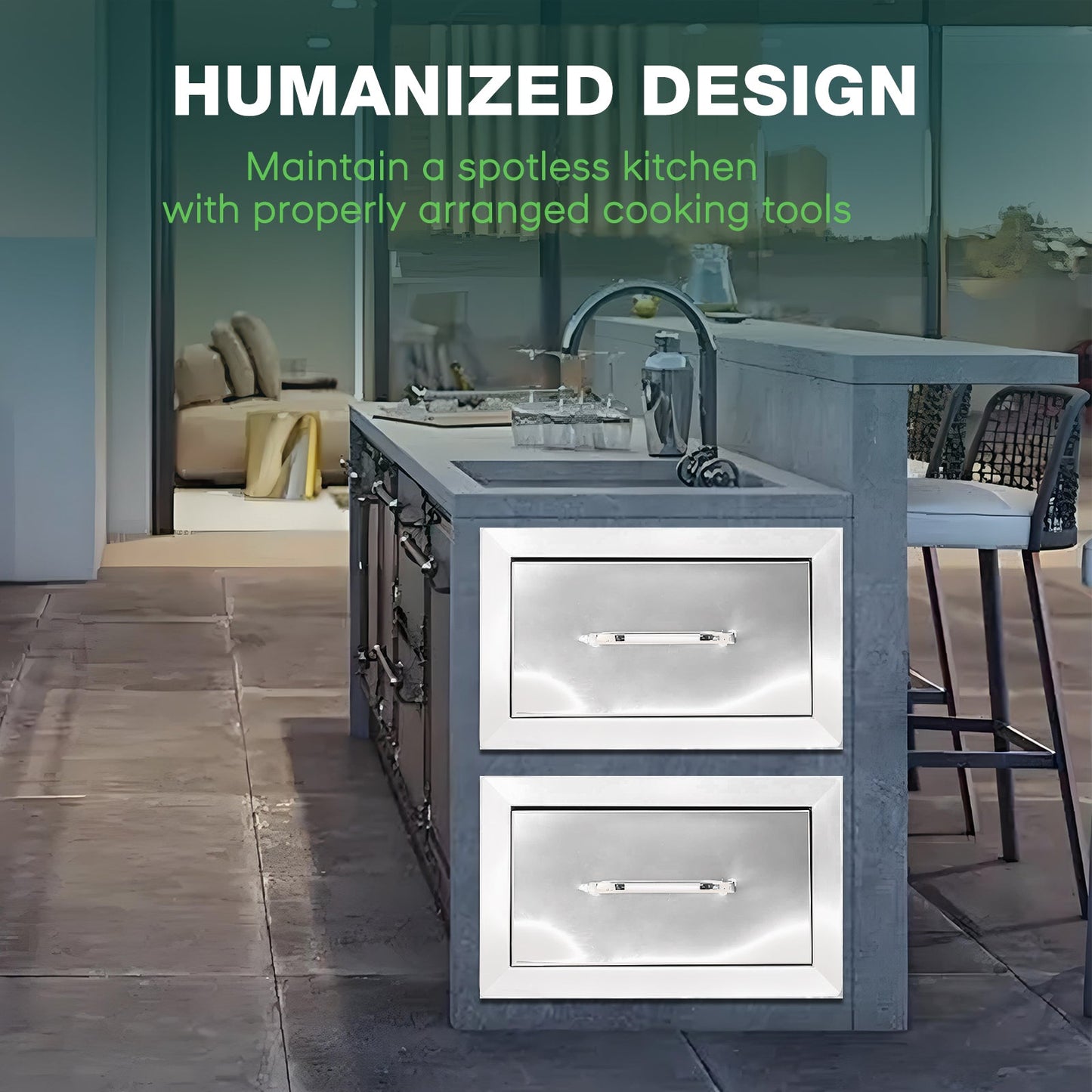 Drawer cabinets for outdoor kitchens or courtyards  from Lordear