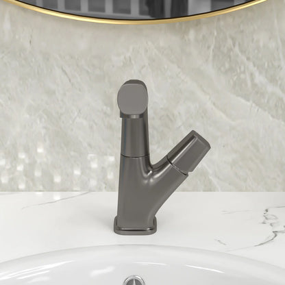 Bathroom Faucet with Pull Down Sprayer Stainless Steel Bathroom Pull Out Faucet with 3 Modes 360¡ã Rotating to Switch Mode-Gunmetal Black  from Lordear