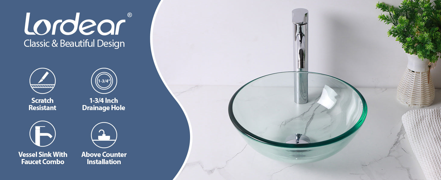 Bathroom Glass Vessel Sink