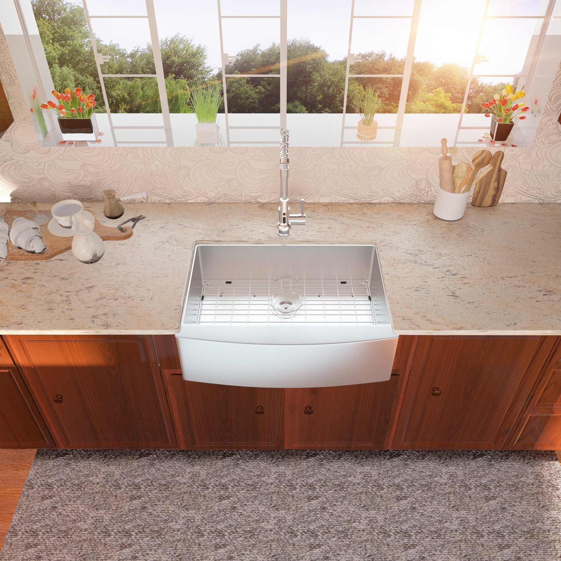 Lordear 24" x 21" Stainless Steel Single Bowl Apron Front Farmhouse Kitchen Sink  from Lordear