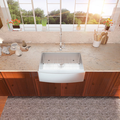 Lordear 24" x 21" Stainless Steel Single Bowl Apron Front Farmhouse Kitchen Sink  from Lordear