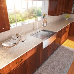 Lordear 33'' x 22'' Stainless Steel Apron Front Double Bowl Workstation Kitchen Sink  from Lordear