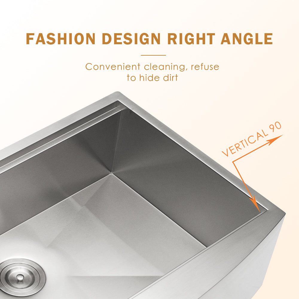 Lordear 33" x 22" Stainless Steel Apron Front Double Bowl Workstation Kitchen Sink  from Lordear
