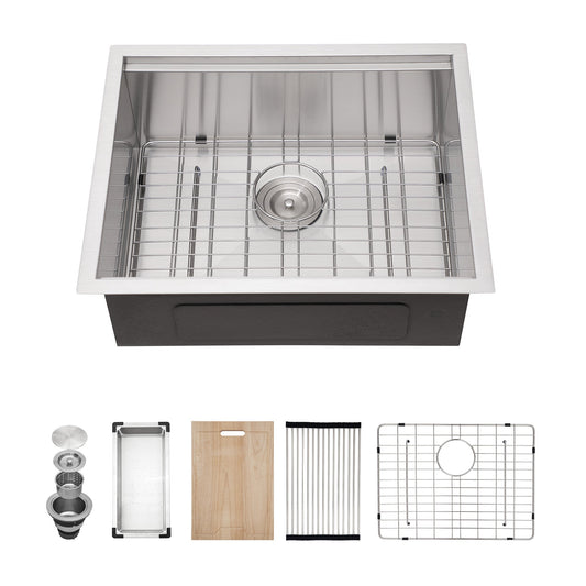 Lordear 23" Stainless Steel Undermount Single Bowl Workstation Kitchen Sink  from Lordear
