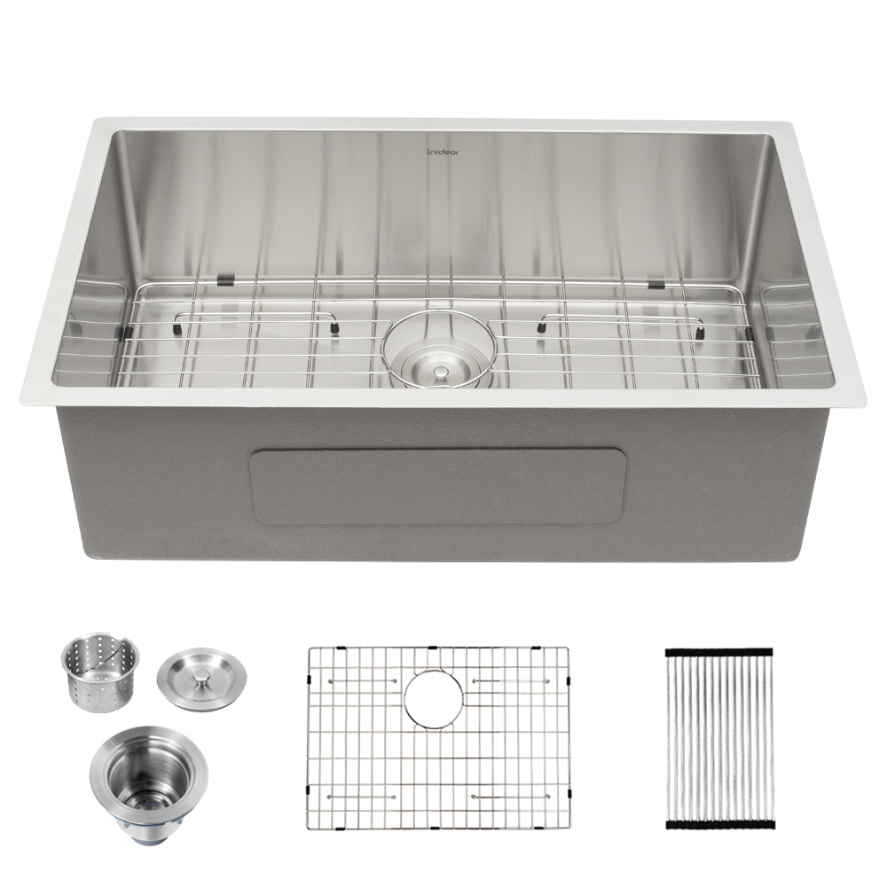 Lordear 21" x 18" Stainless Steel Undermount Single Bowl Kitchen Sink  from Lordear