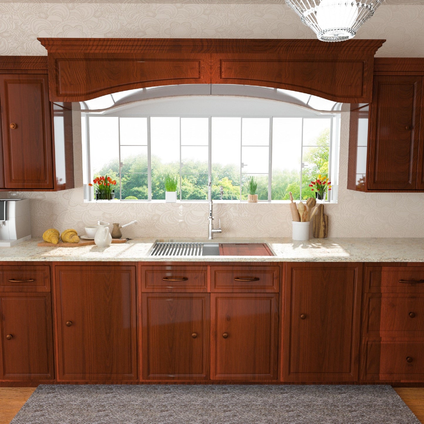 Lordear 27" Stainless Steel Single Bowl Workstation Kitchen Sink with Accessories  from Lordear