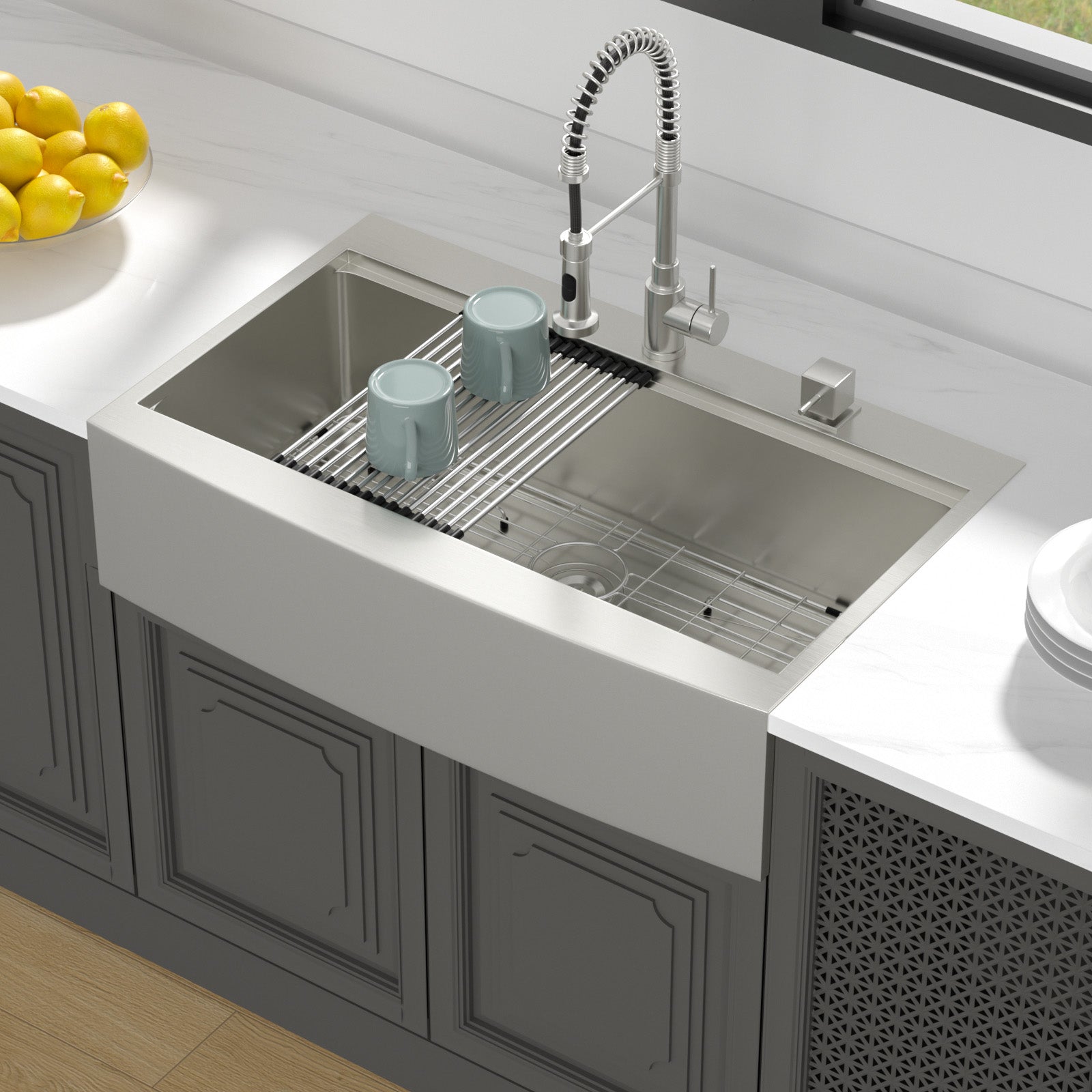 Lordear 33" Stainless Steel Topmount Single Bowl Farmhouse Workstation Kitchen Sink  from Lordear