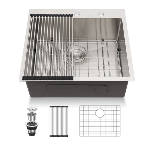 Lordear Stainless Steel Drop-In Single Bowl Kitchen Sink  from Lordear