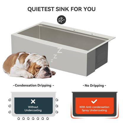 Lordear 33" Stainless Steel Topmount Single Bowl Farmhouse Workstation Kitchen Sink  from Lordear