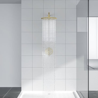 Lordear 10" Stainless Steel Round Gold Shower Head with Valve  from Lordear