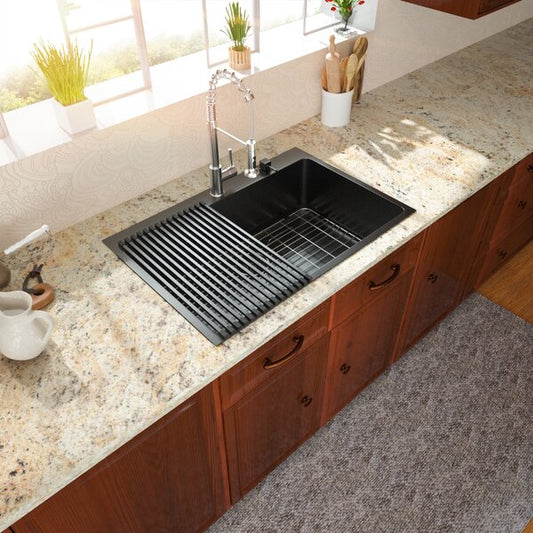 Lordear Stainless Steel Gunmetal Black Drop-in Single Bowl Kitchen Sink  from Lordear