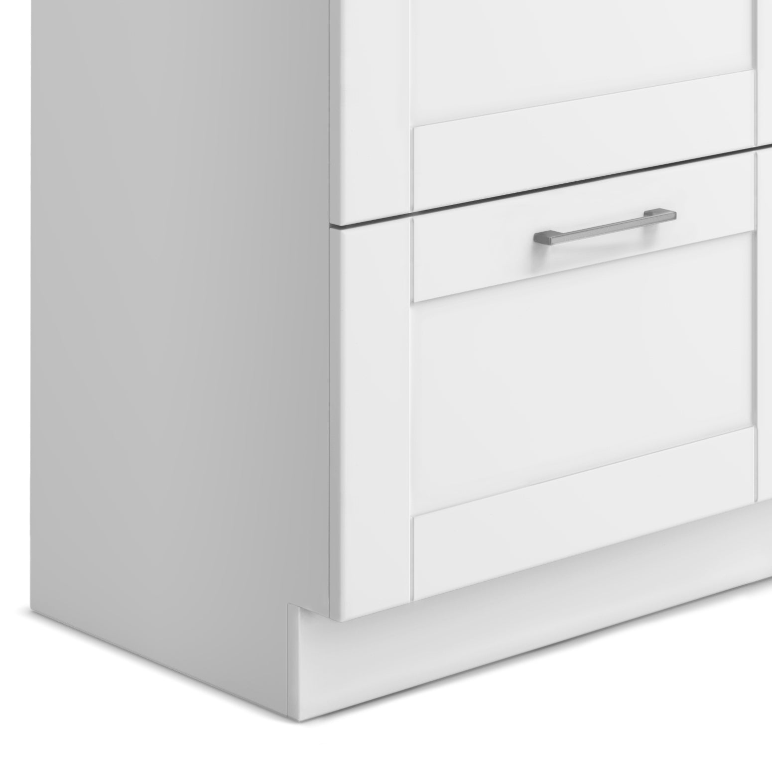Modern Wide Shaker All-in-One 46-inch  Laundry Utility Sink & Cabinet in Pure White  from Lordear