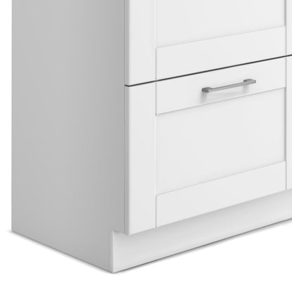 Modern Wide Shaker All-in-One 46-inch  Laundry Utility Sink & Cabinet in Pure White  from Lordear