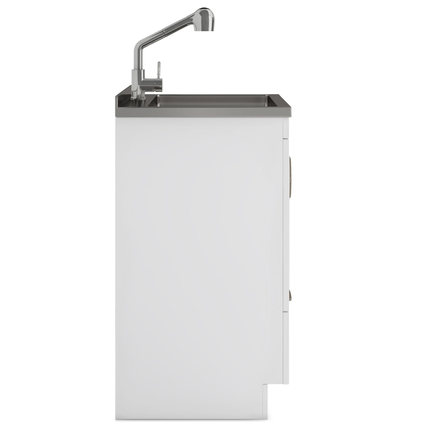 24-inch All-in-One Laundry Utility Sink & Cabinet in Pure White with Faucet  from Lordear