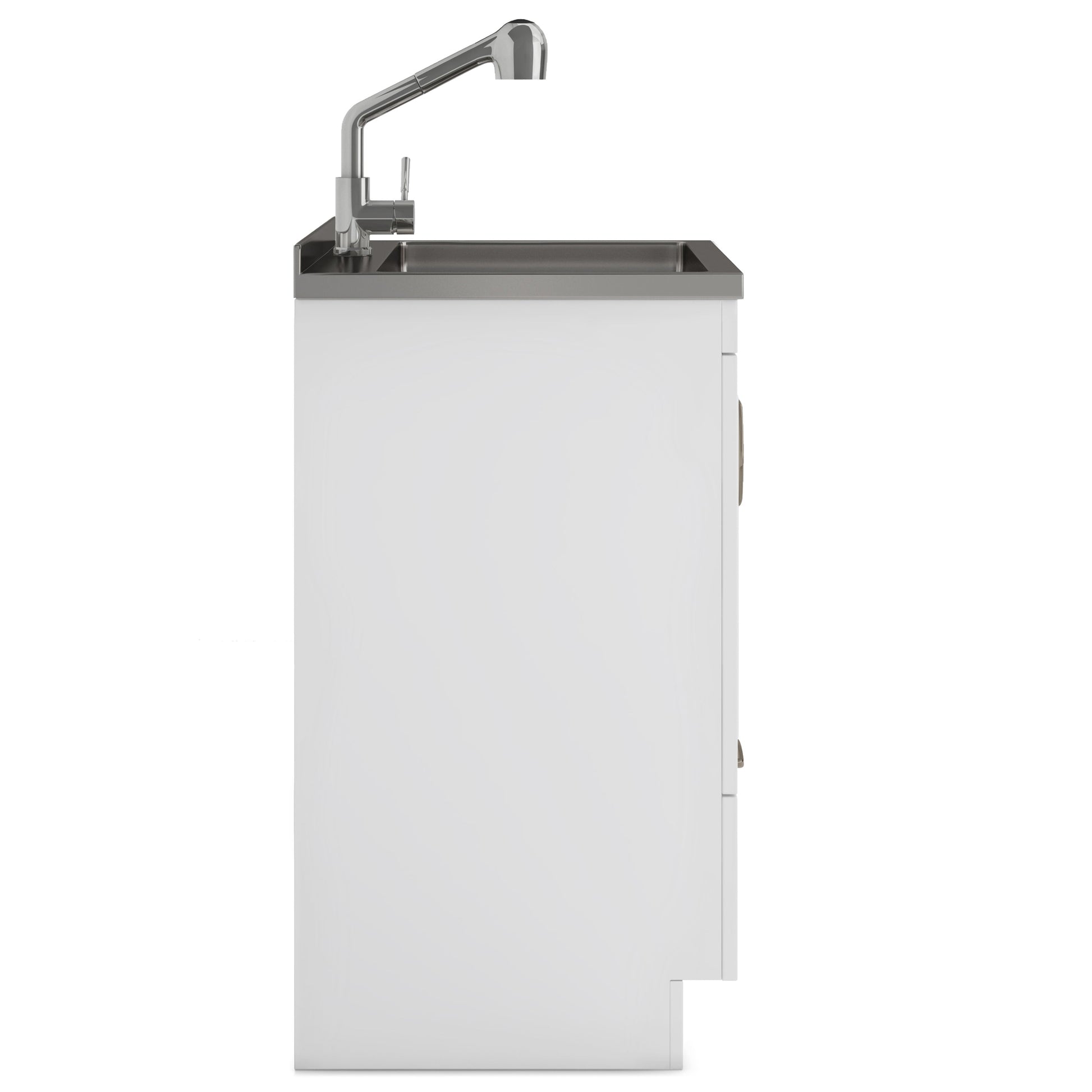 24-inch All-in-One Laundry Utility Sink & Cabinet in Pure White with Faucet  from Lordear