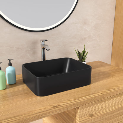 Lordear 16" x 12" Ceramic Rectangular Drop-in Vessel Bathroom Sink  from Lordear
