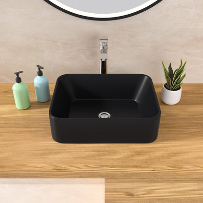 Lordear 16" x 12" Ceramic Rectangular Drop-in Vessel Bathroom Sink  from Lordear