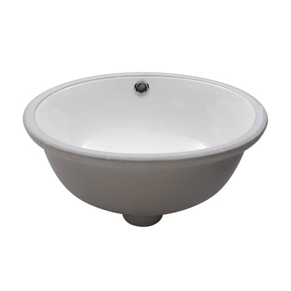 Lordear 16 Inch Undermount Oval Sink - Pure White Porcelain Ceramic Lavatory Vanity  from Lordear