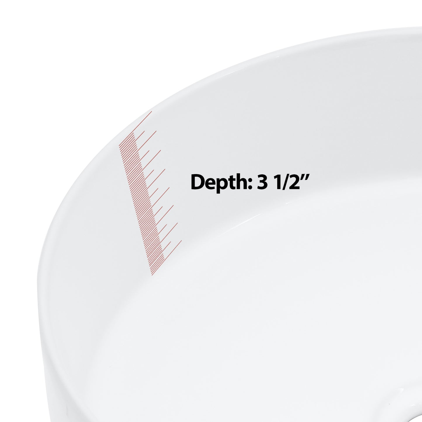 Lordear 16'' x 16'' Ceramic Topmount Round Vessel Bathroom Sink  from Lordear