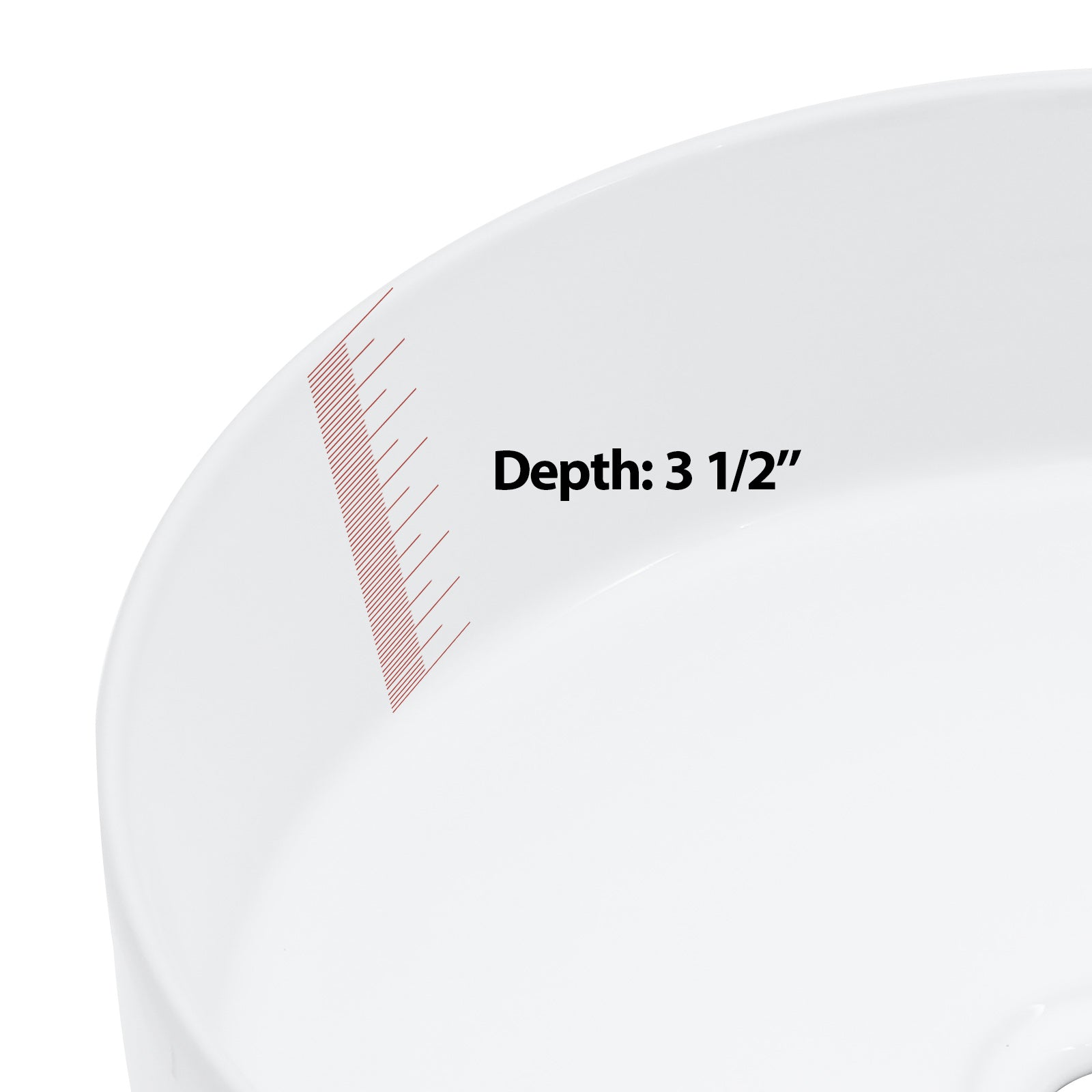 Lordear 16'' x 16'' Ceramic Topmount Round Vessel Bathroom Sink  from Lordear