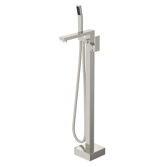 Lordear Freestanding Bathtub Faucet Floor Tub Spout with Diverter Filler Floor Mount Brass Bathroom Faucets with Hand Shower  from Lordear