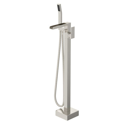 Lordear Freestanding Bathtub Faucet Waterfall Tub Filler Floor Mount Brass Bathroom Faucets with Hand Shower  from Lordear