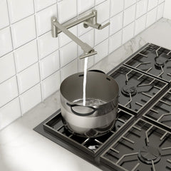 Lordear Stainless Steel Wall Mount Folding Double Joint Swing Arms Kitchen Faucet  from Lordear