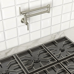 Lordear Stainless Steel Wall Mount Folding Double Joint Swing Arms Kitchen Faucet  from Lordear