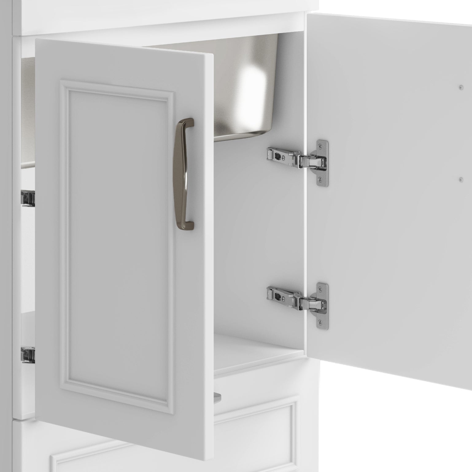24-inch All-in-One Laundry Utility Sink & Cabinet in Pure White with Faucet  from Lordear