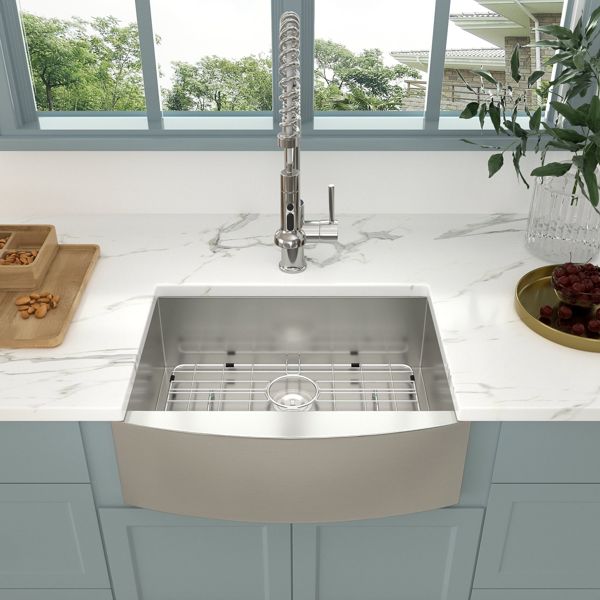 Lordear 24" x 20" Stainless Steel Apron Front Single Basin Farmhouse Kitchen Sink  from Lordear