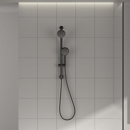 Lordear 5" ‎Stainless Steel Wall Mounted Matte Black Rainfall Round Dual Shower Head Set  from Lordear